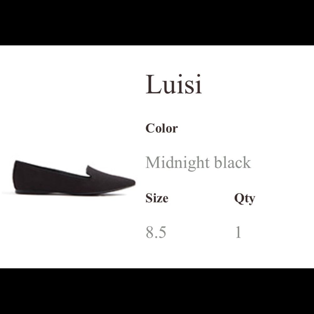 Aldo Pointy Black Flats - Luisi